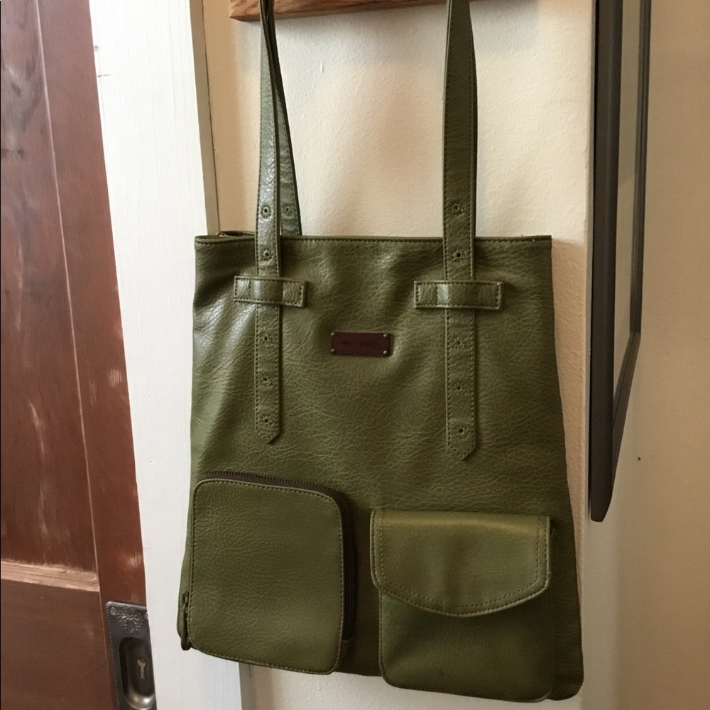 Matt & Nat Tote / Satchel Green Zipper Pockets